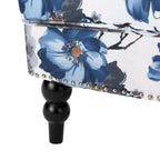 Sillón club de tela con estampado floral - Asiento individual