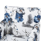 Sillón club de tela con estampado floral - Asiento individual