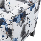 Sillón club de tela con estampado floral - Asiento individual