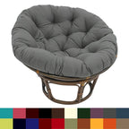 Sillón Papasan de Ratán con Cojín de Sarga Capitaneado – 16 Colores, 1 Persona
