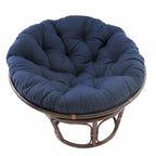 Sillón Papasan de Ratán con Cojín de Sarga Capitaneado – 16 Colores, 1 Persona