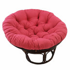 Sillón Papasan de Ratán con Cojín de Sarga Capitaneado – 16 Colores, 1 Persona