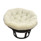 Sillón Papasan de Ratán con Cojín de Sarga Capitaneado – 16 Colores, 1 Persona