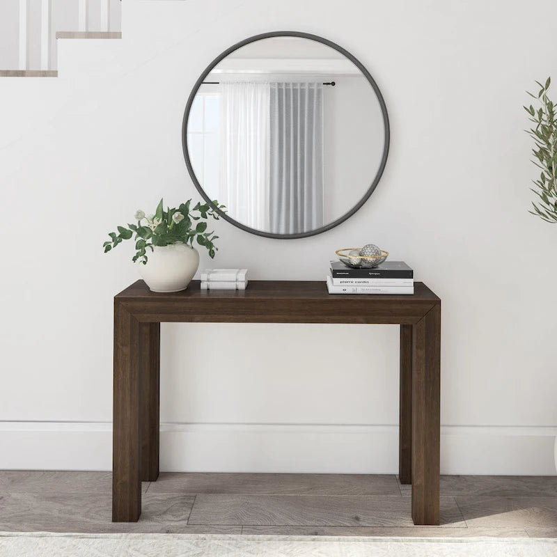 Consola moderna, 46", Madera maciza, Concha / Nogal / Pacana / Rubia / Blanco costero