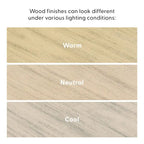 Consola moderna, 46", Madera maciza, Concha / Nogal / Pacana / Rubia / Blanco costero