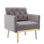Sillón tapizado de terciopelo, estilo moderno de mediados de siglo, 1 plaza — Varios colores