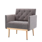 Sillón tapizado de terciopelo, estilo moderno de mediados de siglo, 1 plaza — Varios colores