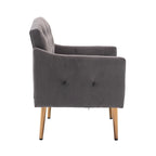 Sillón tapizado de terciopelo, estilo moderno de mediados de siglo, 1 plaza — Varios colores