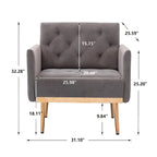 Sillón tapizado de terciopelo, estilo moderno de mediados de siglo, 1 plaza — Varios colores