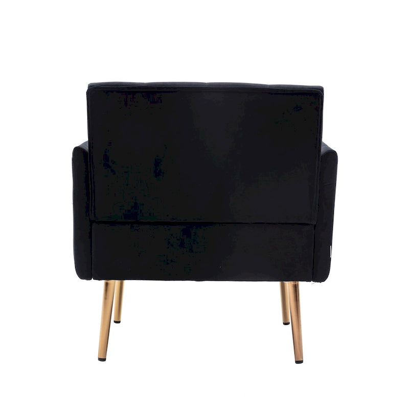 Sillón tapizado de terciopelo, estilo moderno de mediados de siglo, 1 plaza — Varios colores