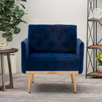 Sillón tapizado de terciopelo, estilo moderno de mediados de siglo, 1 plaza — Varios colores