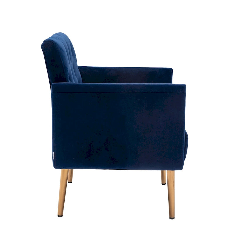 Sillón tapizado de terciopelo, estilo moderno de mediados de siglo, 1 plaza — Varios colores