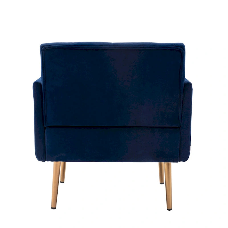 Sillón tapizado de terciopelo, estilo moderno de mediados de siglo, 1 plaza — Varios colores