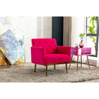Sillón tapizado de terciopelo, estilo moderno de mediados de siglo, 1 plaza — Varios colores