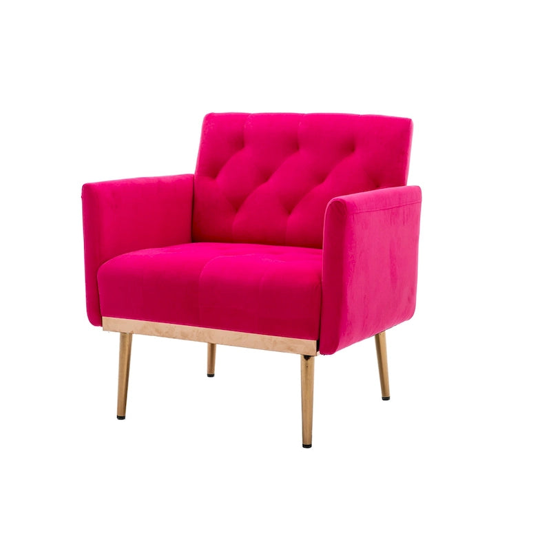 Sillón tapizado de terciopelo, estilo moderno de mediados de siglo, 1 plaza — Varios colores