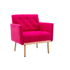 Sillón tapizado de terciopelo, estilo moderno de mediados de siglo, 1 plaza — Varios colores