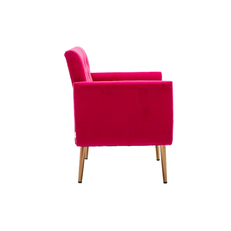 Sillón tapizado de terciopelo, estilo moderno de mediados de siglo, 1 plaza — Varios colores