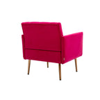 Sillón tapizado de terciopelo, estilo moderno de mediados de siglo, 1 plaza — Varios colores