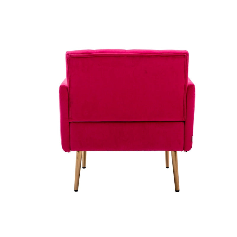 Sillón tapizado de terciopelo, estilo moderno de mediados de siglo, 1 plaza — Varios colores