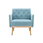 Sillón tapizado de terciopelo, estilo moderno de mediados de siglo, 1 plaza — Varios colores