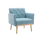 Sillón tapizado de terciopelo, estilo moderno de mediados de siglo, 1 plaza — Varios colores