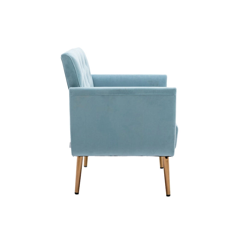 Sillón tapizado de terciopelo, estilo moderno de mediados de siglo, 1 plaza — Varios colores