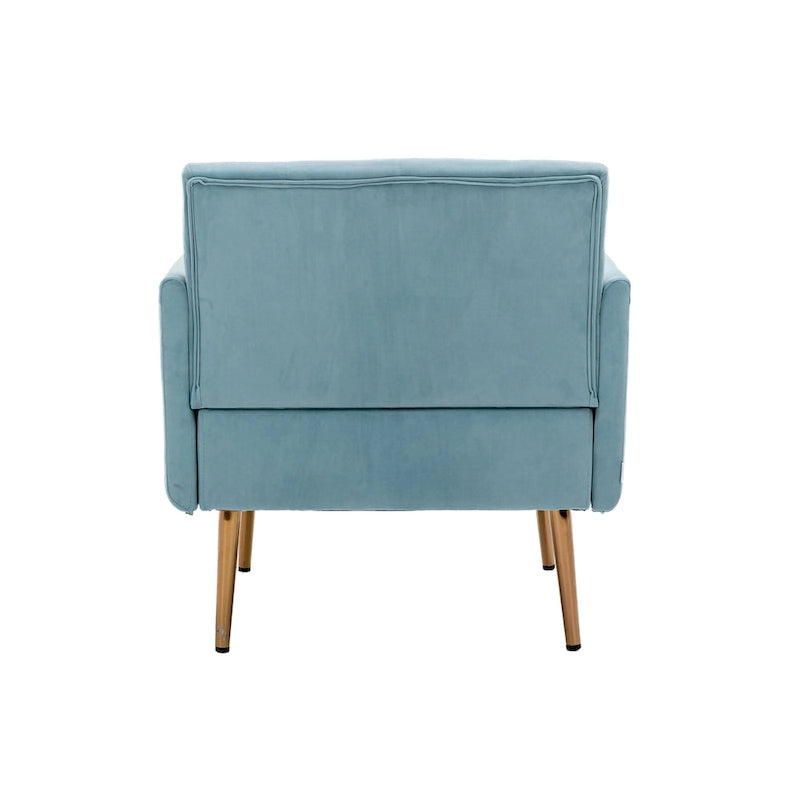 Sillón tapizado de terciopelo, estilo moderno de mediados de siglo, 1 plaza — Varios colores