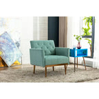 Sillón tapizado de terciopelo, estilo moderno de mediados de siglo, 1 plaza — Varios colores