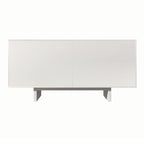 Aparador buffet de 4 puertas estriado color crema/marrón — 1 unidad