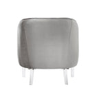 Sillón tapizado en terciopelo con respaldo curvado (negro/dorado/plateado) - Asiento individual