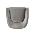 Sillón tapizado en terciopelo con respaldo curvado (negro/dorado/plateado) - Asiento individual