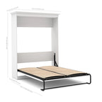 Cama Murphy Queen de 178 cm blanca/marrón Toscana – Capacidad para 2 personas