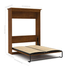 Cama Murphy Queen de 178 cm blanca/marrón Toscana – Capacidad para 2 personas