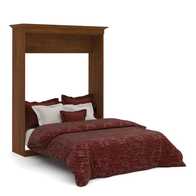 Cama Murphy Queen de 178 cm blanca/marrón Toscana – Capacidad para 2 personas