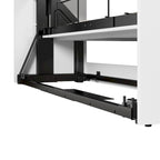 Cama Murphy Queen de 178 cm blanca/marrón Toscana – Capacidad para 2 personas