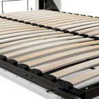 Cama Murphy Queen de 178 cm blanca/marrón Toscana – Capacidad para 2 personas