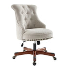 Silla de oficina giratoria natural, individual – Tapizada en tela