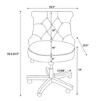Silla de oficina giratoria natural, individual – Tapizada en tela
