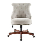 Silla de oficina giratoria natural, individual – Tapizada en tela