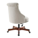 Silla de oficina giratoria natural, individual – Tapizada en tela