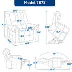 Sillón reclinable elevador eléctrico – Marrón antiguo / Marrón / Negro / Gris – Asiento individual