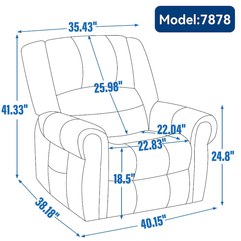 Sillón reclinable elevador eléctrico – Marrón antiguo / Marrón / Negro / Gris – Asiento individual