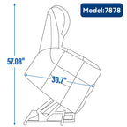 Sillón reclinable elevador eléctrico – Marrón antiguo / Marrón / Negro / Gris – Asiento individual