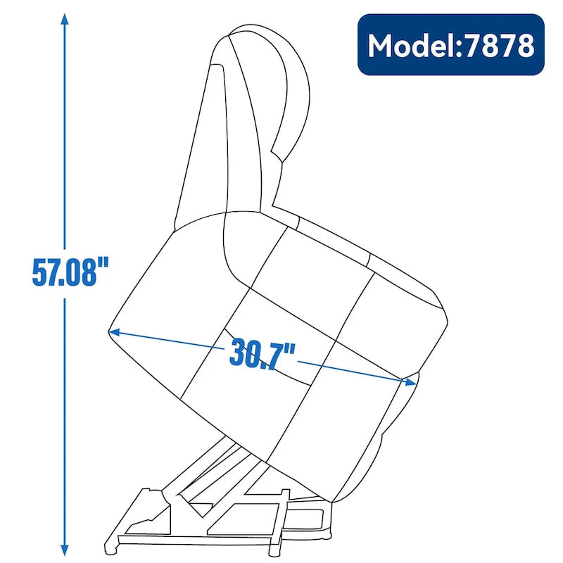 Sillón reclinable elevador eléctrico – Marrón antiguo / Marrón / Negro / Gris – Asiento individual