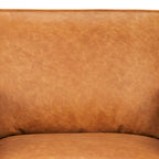 Sillón de cuero — Cuero italiano de plena flor, patas de nogal | Piedra Marrón / Negro Ónix / Tan Coñac / Marrón Chocolate | 1 Plaza