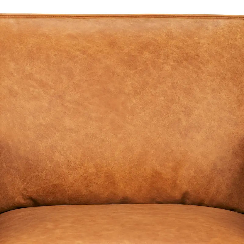 Sillón de cuero — Cuero italiano de plena flor, patas de nogal | Piedra Marrón / Negro Ónix / Tan Coñac / Marrón Chocolate | 1 Plaza