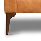 Sillón de cuero — Cuero italiano de plena flor, patas de nogal | Piedra Marrón / Negro Ónix / Tan Coñac / Marrón Chocolate | 1 Plaza