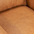 Sillón de cuero — Cuero italiano de plena flor, patas de nogal | Piedra Marrón / Negro Ónix / Tan Coñac / Marrón Chocolate | 1 Plaza