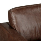 Sillón de cuero — Cuero italiano de plena flor, patas de nogal | Piedra Marrón / Negro Ónix / Tan Coñac / Marrón Chocolate | 1 Plaza
