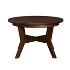 Mesa de centro redonda Mid-Century negra / nogal / espresso